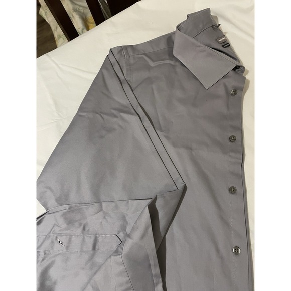 Geoffrey Beene 16.5 36/37 Gray Classic Fit Wrinkle Free Long Sleeve Button Up - Picture 1 of 6